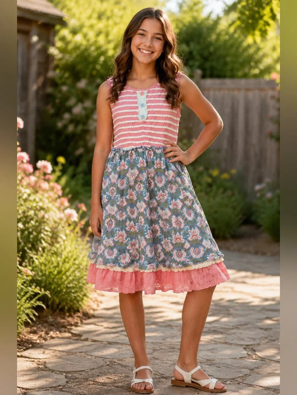 Matilda Jane Covington Enchanted Garden Floral Dress